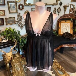Y2K Victoria’s Secret Sexy Little Things pink and black lingerie mini dress